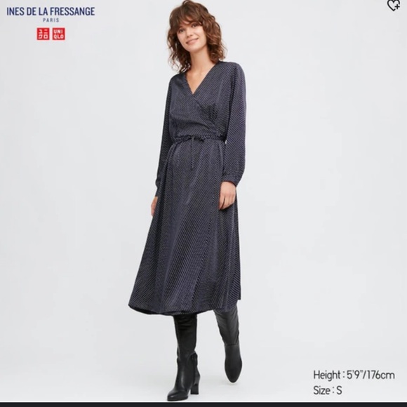 Uniqlo Dresses & Skirts - Uniqlo x Ines de La Fressange collection Women's Silk Wrap Dress